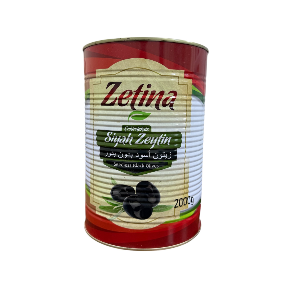Zetina Pitted Black Olives 4 × 2 kg