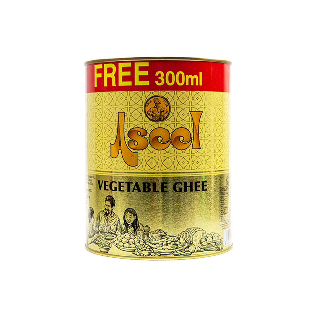 Aseel Veg. Ghee 6 × 2 liter