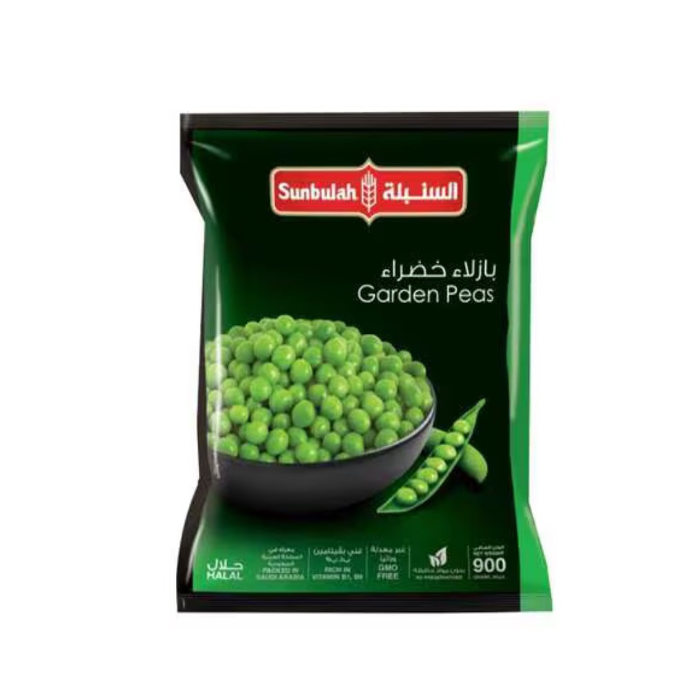 Sunbulah frozen peas 12 x 900 g