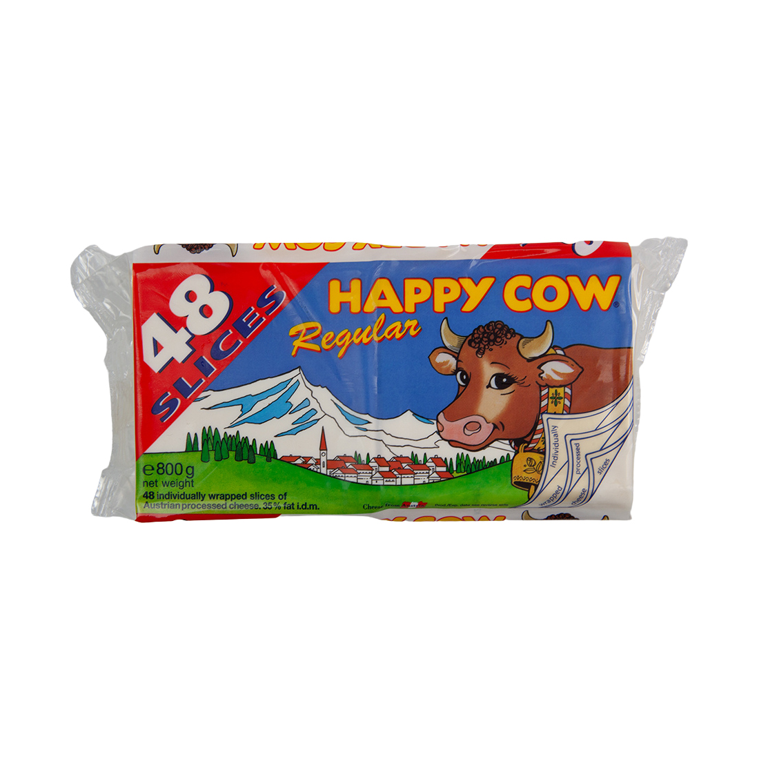 Happy Cow Cheddar Slices Yellow 6 × 800 g