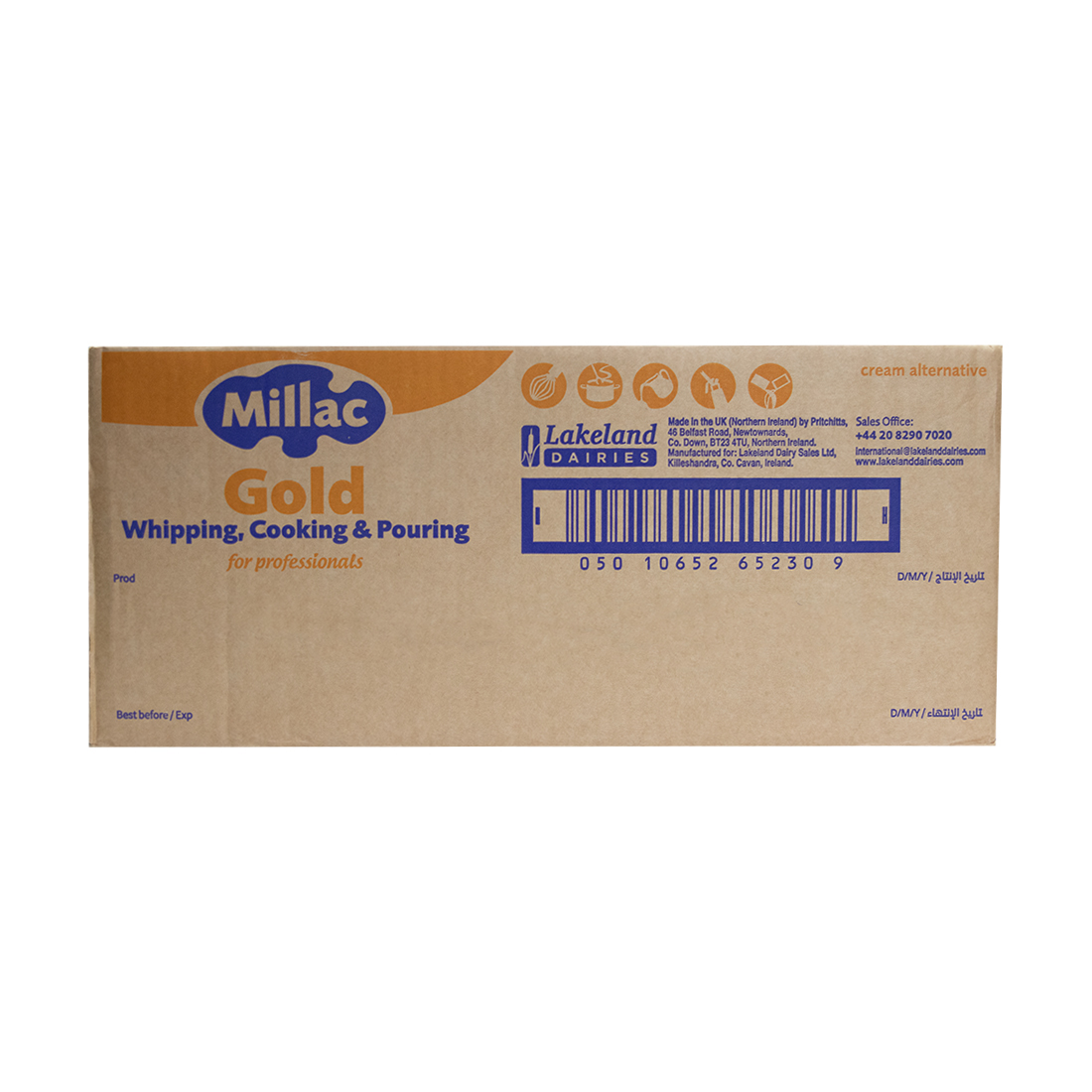 Millac Golden Cream 12 × 1 liter